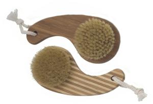 Wholesale Curved Handle &amp; Eco - Friendly Bamboo Body Bath Brush for Exfoliating Skin from china suppliers