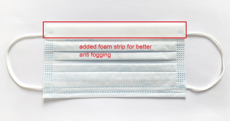 S&J Protective Disposable Anti Fog Face Mask Anti Fogging Respirator with Foam Strip on Inner Layer TYPE IIR ASTM F2100 Level 3