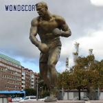 Customized Outdoor Decoration Bronze Boxer Statue Luxury