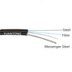 Steel Rod Outdoor FTTH Drop Cable , ANATEL FTTH 1 Core Fiber Optic Cable