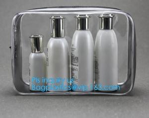 Wholesale Custom personalized travel waterproof transparent clear pvc zipper toiletry bag, fashion travel clear PVC bag, HANDLE from china suppliers
