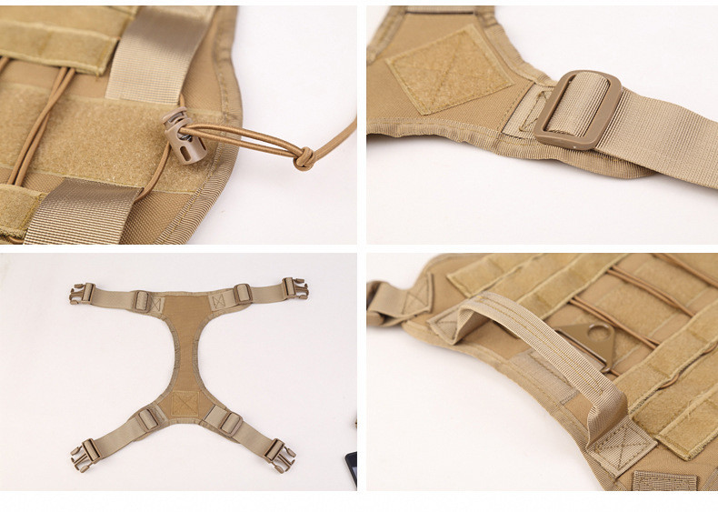 1000D Nylon 17in Adjustable Dog Harness Scratch Resistant