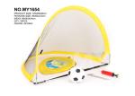 120 CM Foldable Pop Up Soccer Goal Set Children's Play Toys W / Carry Bag Yellow