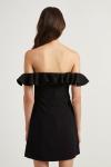 Fashion Black Off Shoulder Dress Sexy Ladies Ruffle