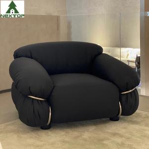 Wholesale OEM Hotel Bedroom Furniture Fabric Single Black Sofa Chair Puffy Exterior Villa Living Room from china suppliers