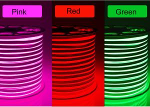 Wholesale 220 - 240V Input Mini Waterproof Neon Lights , Pink Housing Flexible Led Neon Strip from china suppliers