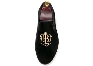 Wholesale Luxury Mens Velvet Loafers Strap Casual Style Black Velvet Suede Shoes from china suppliers