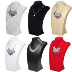 24*14.5cm Necklace Display Bust , Linen Ice Velvet Jewelry Necklace Holder
