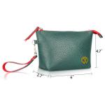 Mini Makeup Toiletry Bag Travel PU Leather Cosmetic Organizer Gifts 6x2x4"