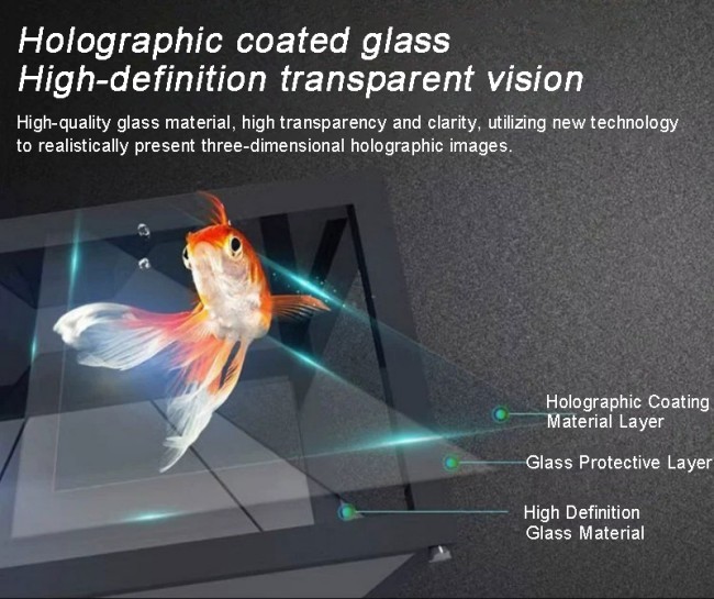 Exhibition Hall Holographic Display Cabinet 270-Degree Transparent Design Android Operating System