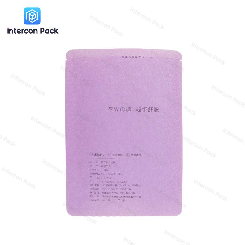 PE White Kraft Paper Plastic Composite Bag Gravure Printing 3 Side Seal Pouch