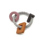 Textured Back Side Massage Silicone Teething Rattle Easy Hold Design