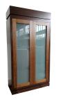 2 glass door teak wood custom Custom made tall cabinet Wardrobe,closet