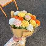 Handmade Crochet Tulip Bouquet Kit DIY Knitting Yarn Flowers Valentine’s Gift
