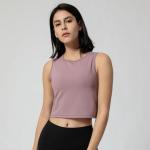 Women 210gsm Workout Vests For Women Tie Up Drawstring Sports T Shirt Top