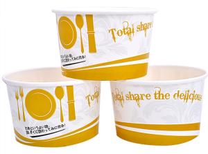 Wholesale 3oz 5oz Branded Ice Cream Cups / Bowls For Ice Cream Shop , Eco - Freindly Ink from china suppliers