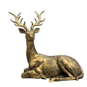 Wholesale Park Bronze Deer Statue Decorative Metal Sculpture Large Bronze Stag For Garden from china suppliers