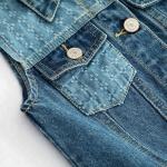Cotton Kids Denim Clothes Gilet Girls Denim Jacket Sleeveless Fashionable