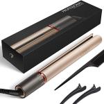 Gold Tourmaline Ceramic Flat Iron Professional Hair Straightening Machine