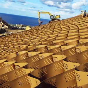 Wholesale HDPE Geocell Gravel Soil Stabilizer Parking Lot Plastic Honeycomb Grid Grass Paver Grid for Driveway Concrete Road from china suppliers