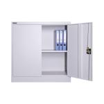 Bedroom Clothes Storage Two Doors RAL Color Electrostatic Iron Cupboard