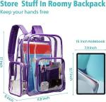 Clear Backpack Heavy Duty - Large Clear Backpacks For School PVC Transparent