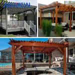 Modern Cantilever Pergola Patio Canopy 10x10 Deck Gazebo Customized