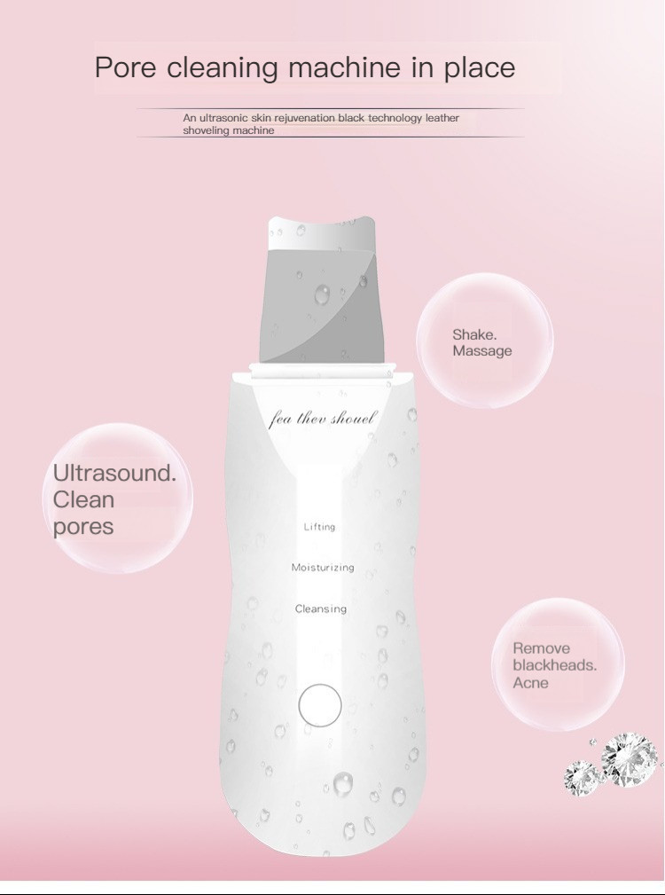 Plastic Portable Ultrasonic Skin Scrubber Professional 300g Blackhead Remover Scrubber