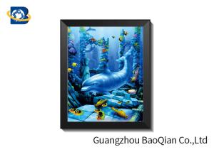 Wholesale High Definition 3D 5D Lenticular Dolphin Pictures With Black PS Frame from china suppliers
