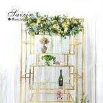 Flower Decoration Backdrop For Engagement Stage Backdrop Shelves Stainless Steel
