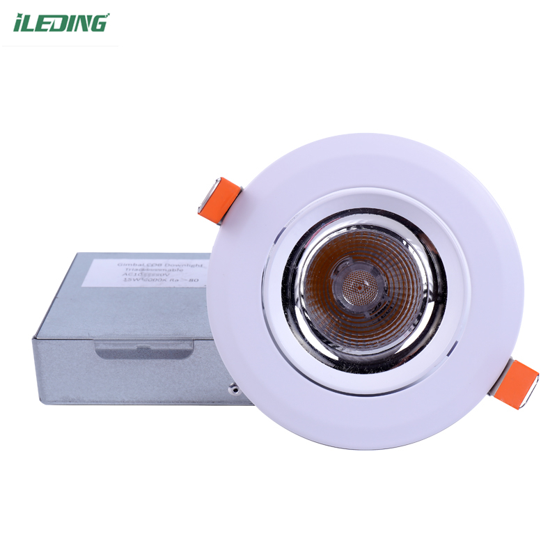 Long Working Time 50000 hours Tunable 5CCT LED COB 15W Light SLIM Dimmable LED Recessed Downlight