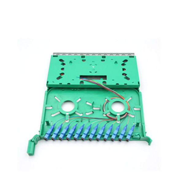 12 Cores Fiber Optic Tray For Fiber Optic Distribution Box Frame 1U 19'' Rack Mount