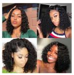 13X6 Hair Lace Front Bob Wigs Cap Average Size With Adjustable Straps