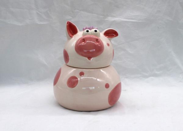Home Kitchen Colourful Tea Coffee Sugar Canisters Pig Shape Unique Design With