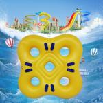 Yellow Thickened Plastic Swim Ring Kayak For Water Park Slide Play