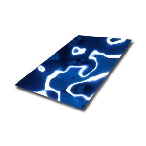 Wholesale JIS Water Ripple Stainless Steel Sheet Hammered Mirror Blue Color Stainless Steel Plate For Wall Panels from china suppliers