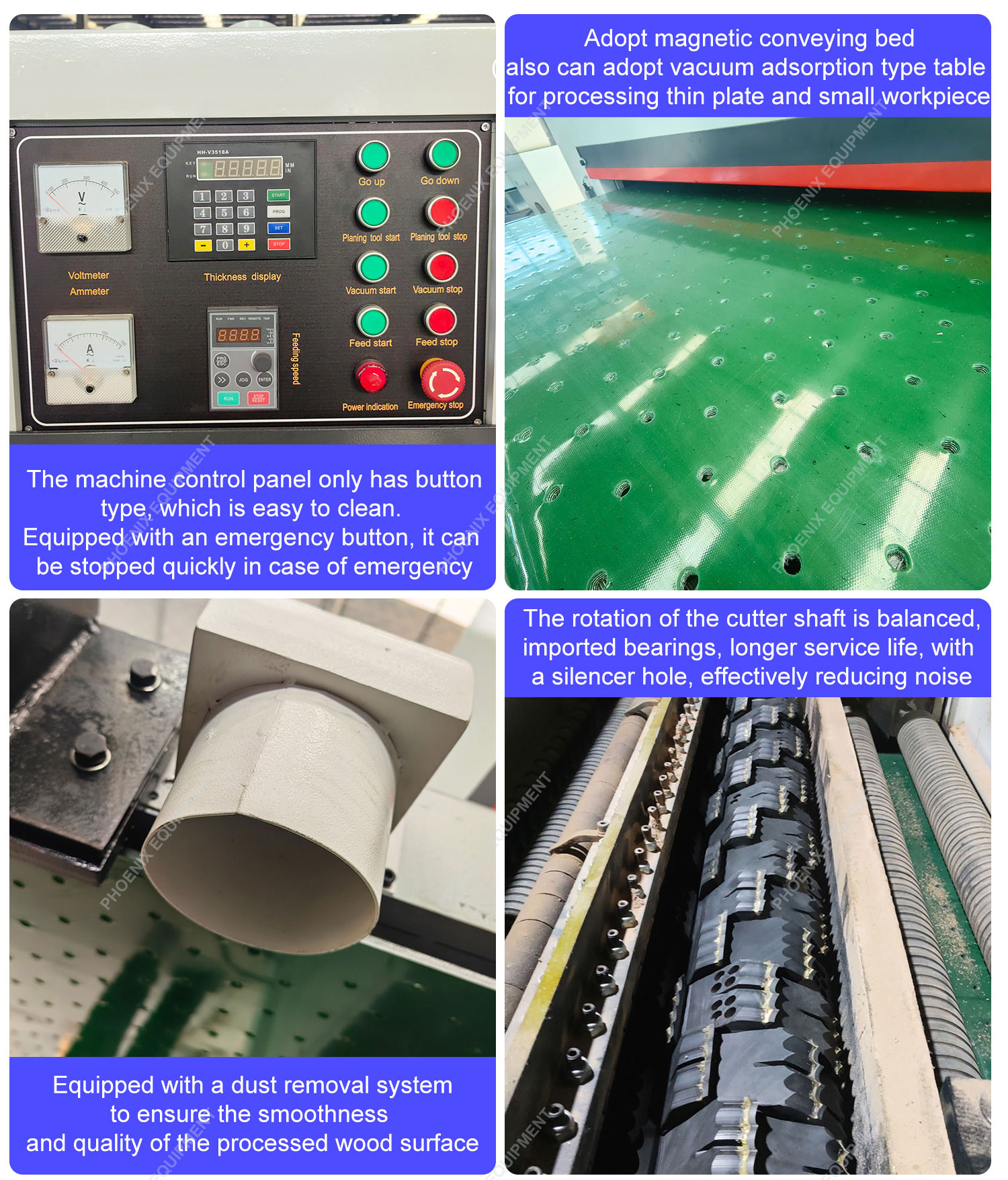 Concave Convex Wall Panels Planer 2750*2360*1500mm Minimum Workpiece Thickness 3mm