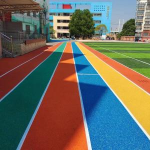 Wholesale Anti Aging Colored Rubber Granules , Water Resistant Rainbow Running Track from china suppliers