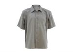Grey Color Mens Oxford Work Shirts , Short Sleeve Button Up Work Shirts Anti