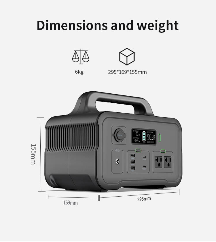 600W Rechargeable Portable Power Station Mppt Portable Power Source With Ac Outlet