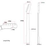Fender Telecaster Neck Replacement Right Hand Black Heel Adjusting Electric