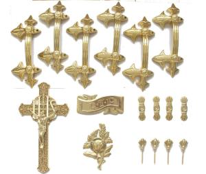 Wholesale 18K Gold / Silver Coffin Ornaments Handles 120kg Lifting Weight H9001-B from china suppliers