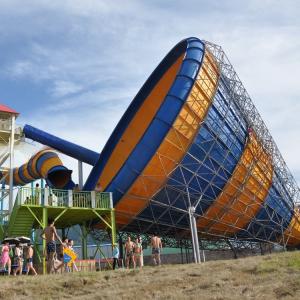 Wholesale Colorful Aqua Amusement Park Equipment Fiberglass Big Trumpet Water Slide from china suppliers