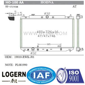 Wholesale Stream 06 Transmission At 19010-RWK-J01 HONDA Car Radiator from china suppliers