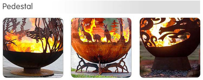 Handmade Corten Steel Fire Pit Balls Custom Design Fire Pit Balls