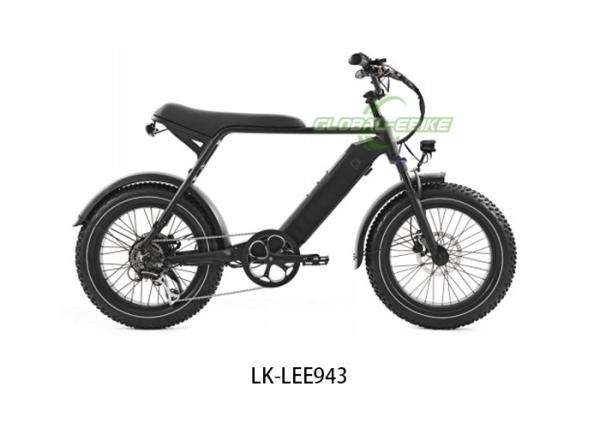 Electric Fat Tire Bike Shimano Rapid Fire 8-Speed Gear System Enhance Versatilit