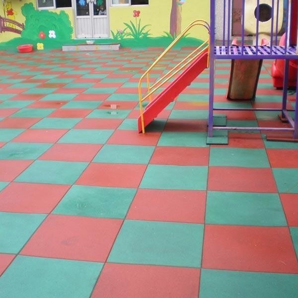 15mm Thickness Rubber Interlocking Fitness Mats Weather Resistant