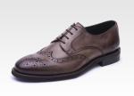 Outdoor Mens Brown Patent Leather Shoes , Mixed Color Square Toe Luxury Mens
