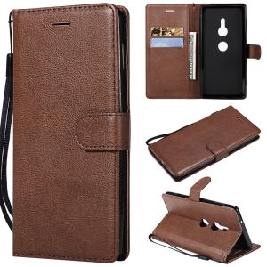 Wholesale Sony XZ2 Pure Color Leather Wallet Protective Case with Card Slots from china suppliers