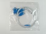 SCUPC PLC Mini Steel Tube Fiber Optical Splitter 8 Way White Color
